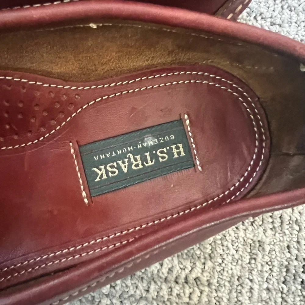 H.S. Trask Vintage brown leather‎ penny loafers Mens 11